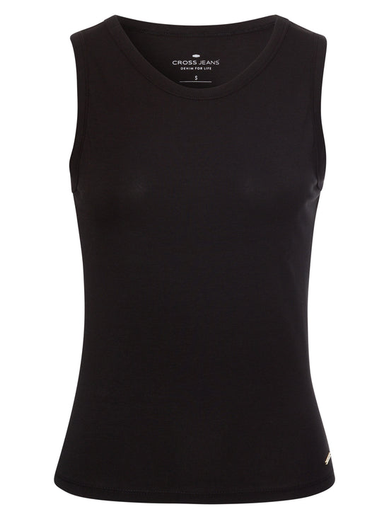 Damen Slim T-Shirt in schwarz