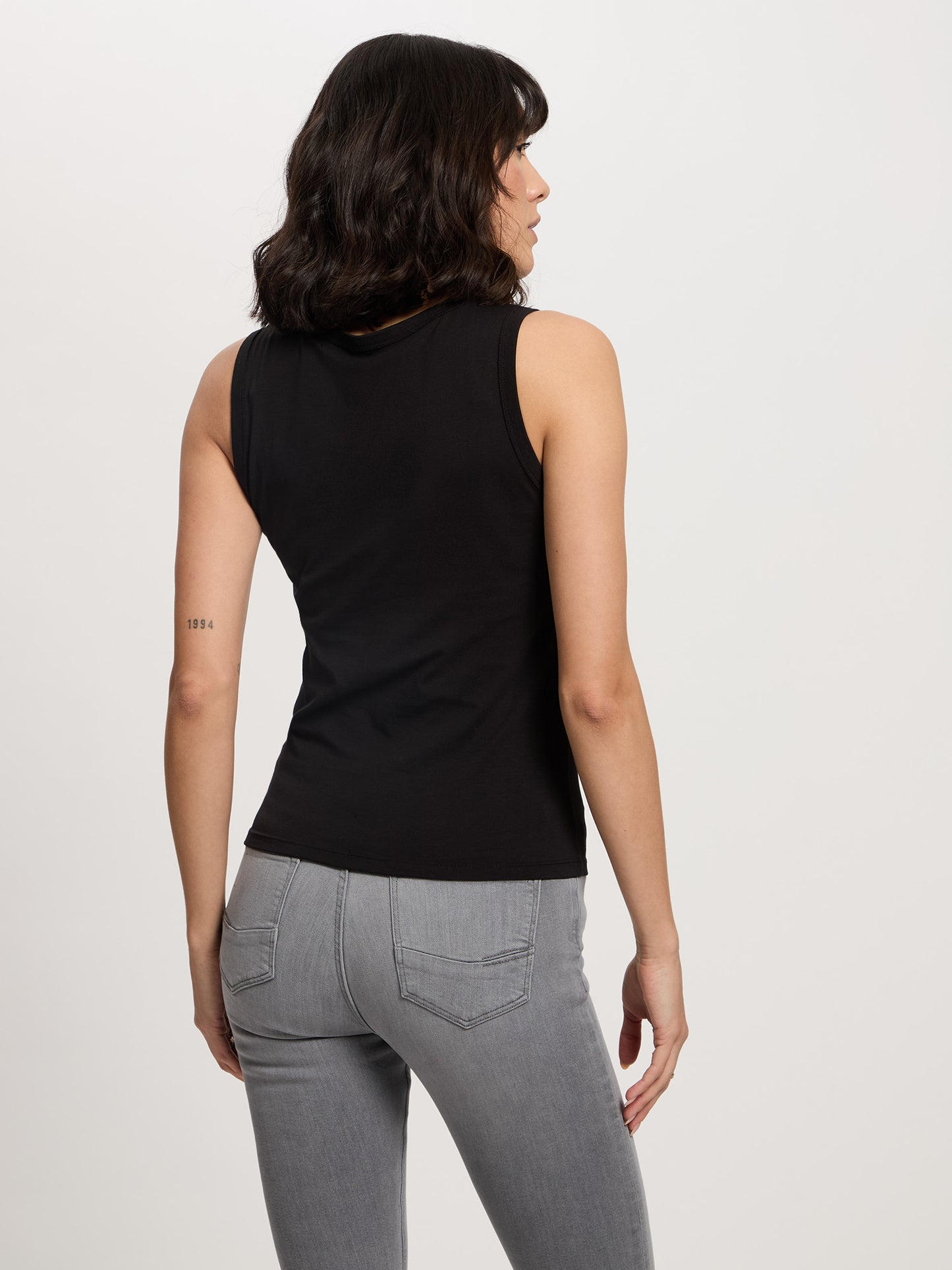 Damen Slim T-Shirt in schwarz
