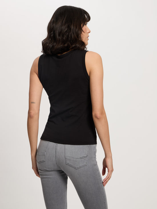 Damen Slim T-Shirt in schwarz