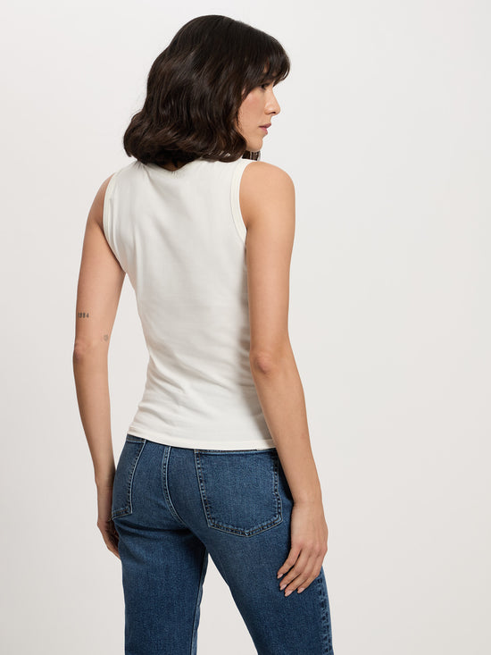 Damen Slim T-Shirt in ecru