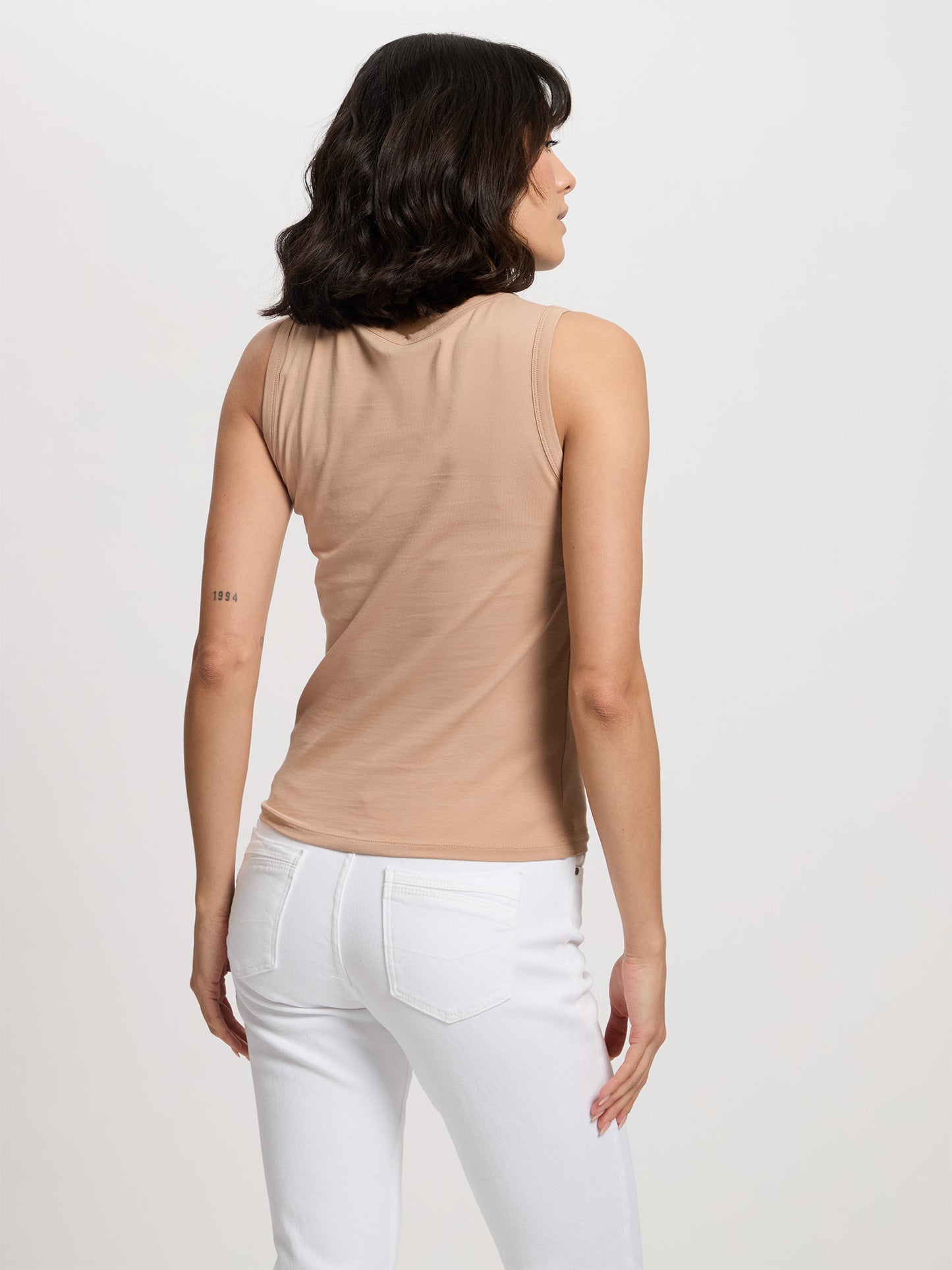 Damen Slim T-Shirt in taupe