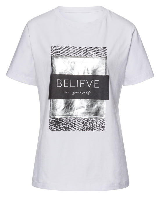 Damen Regular T-Shirt in weiß