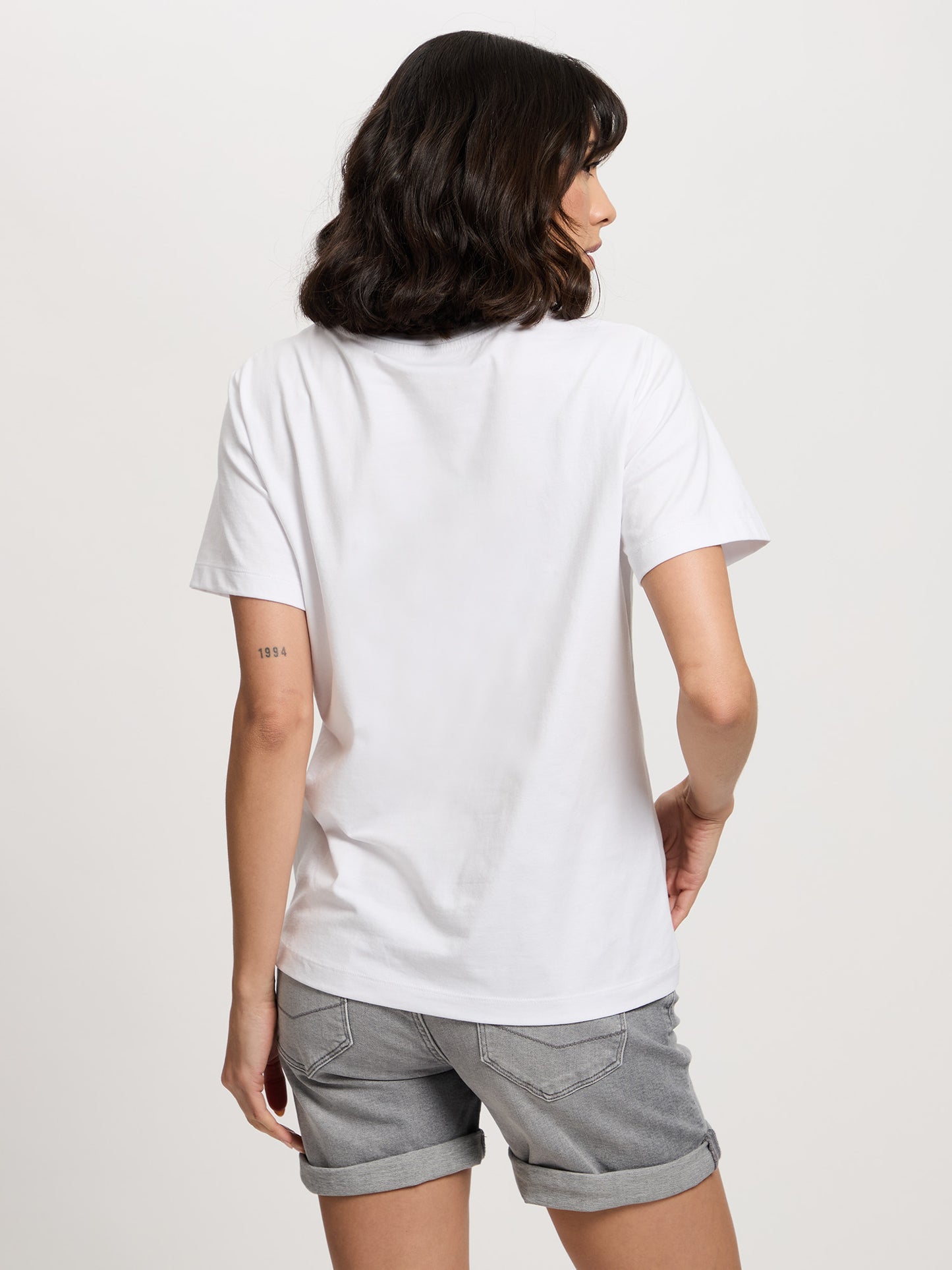 Damen Regular T-Shirt in weiß