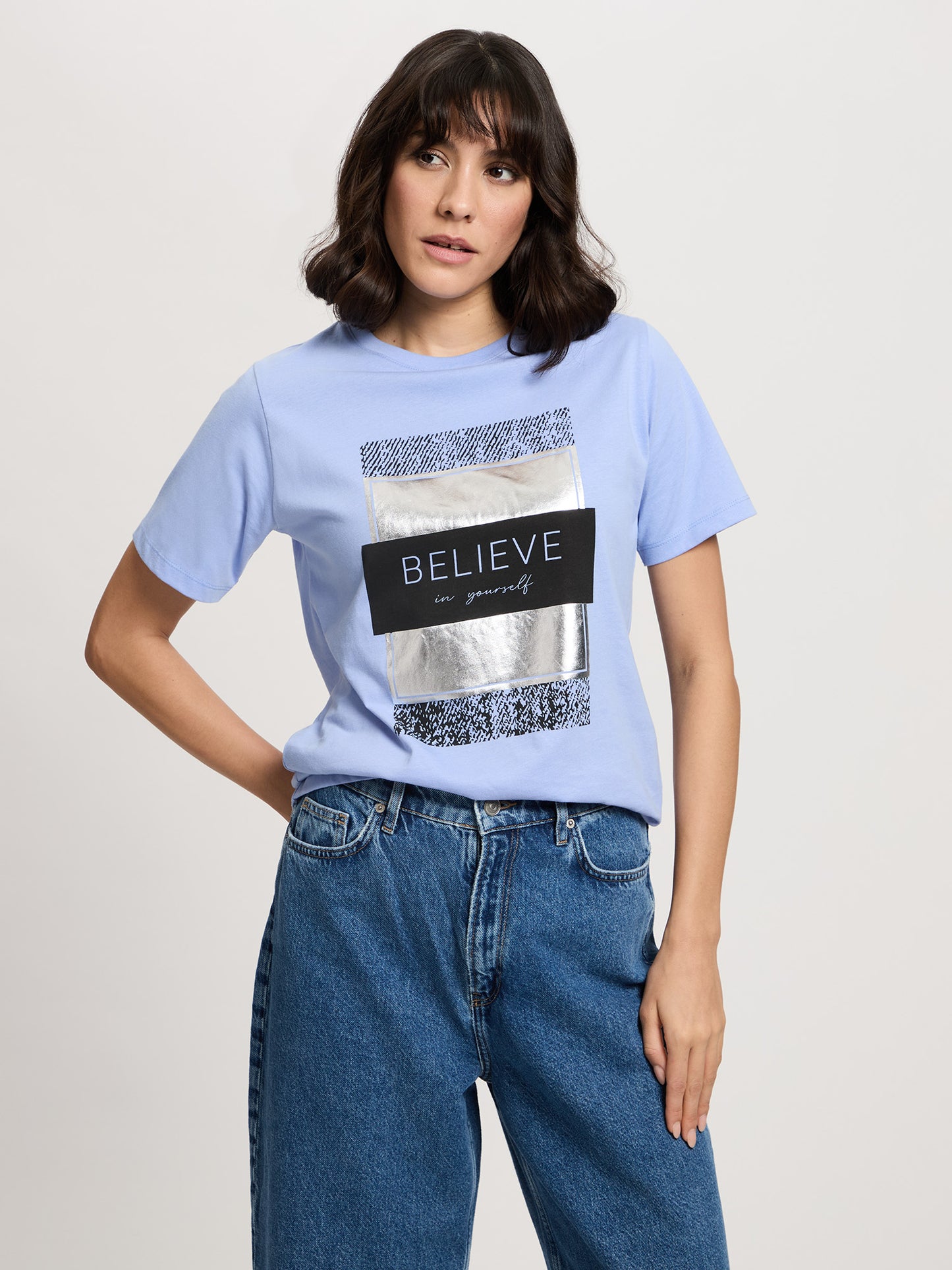 Damen Regular T-Shirt in violett