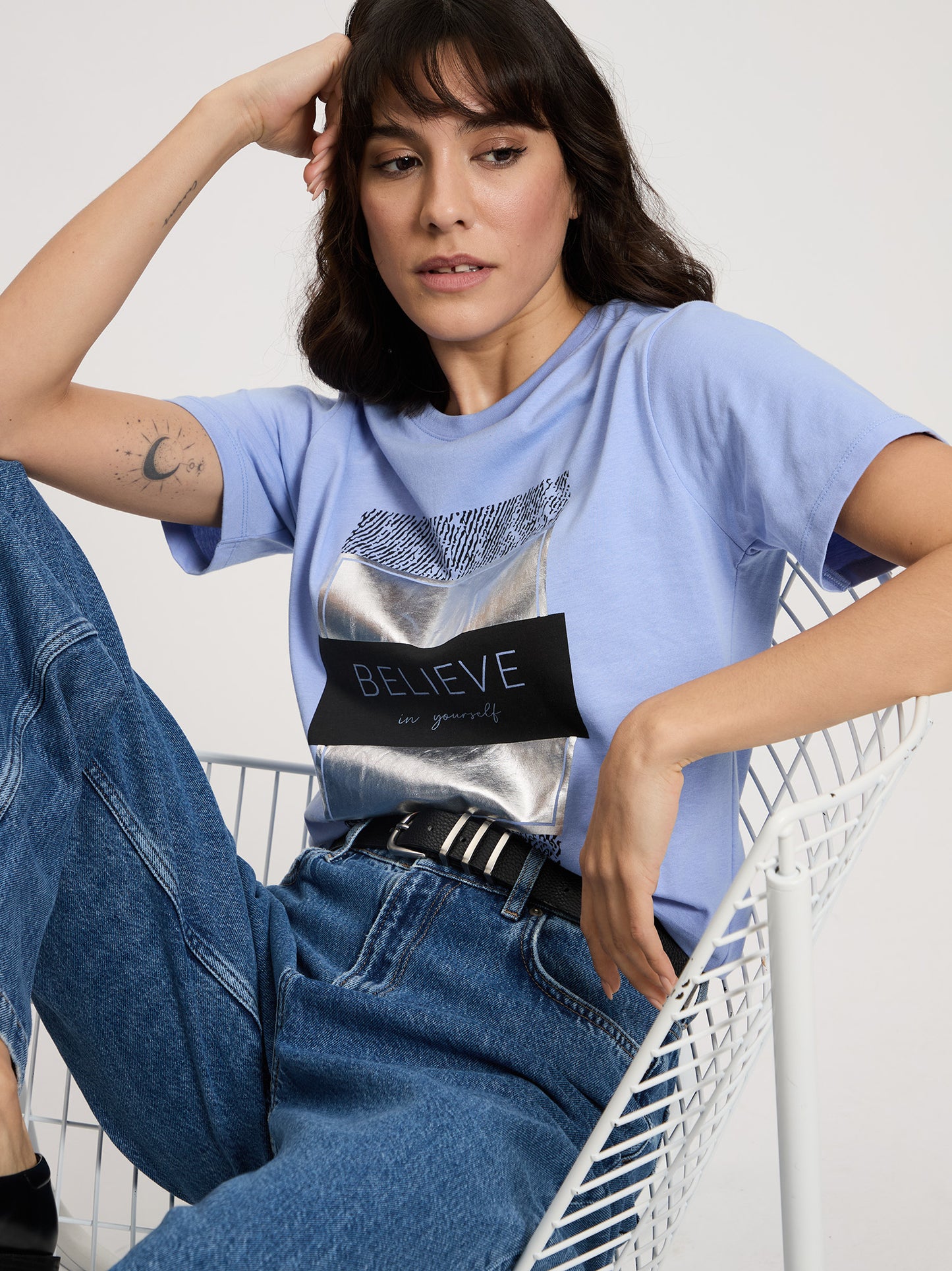 Damen Regular T-Shirt in violett