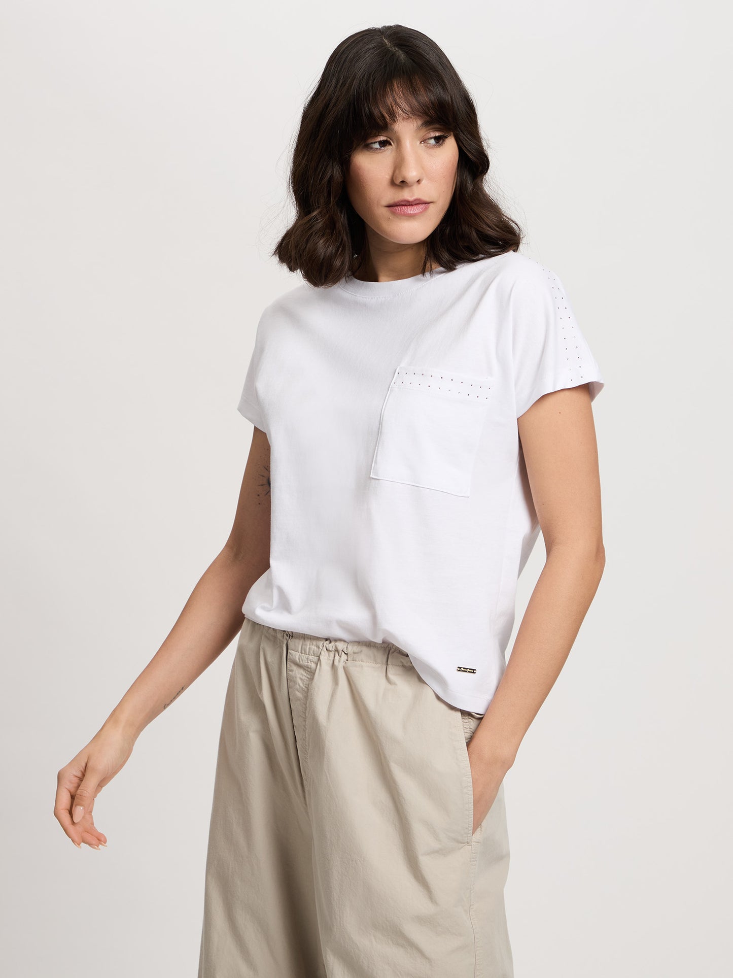 Damen Regular T-Shirt in weiß