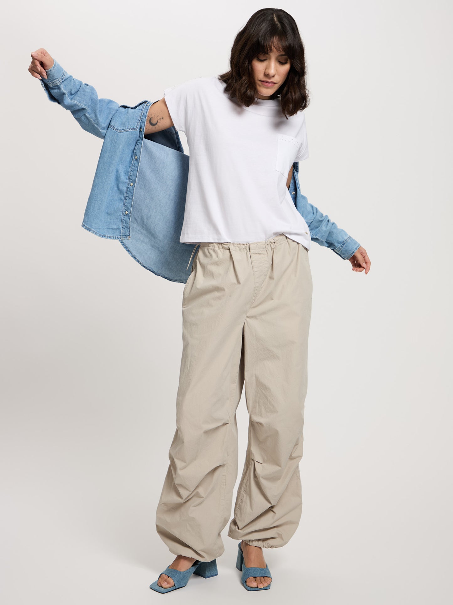 Damen Regular T-Shirt in weiß