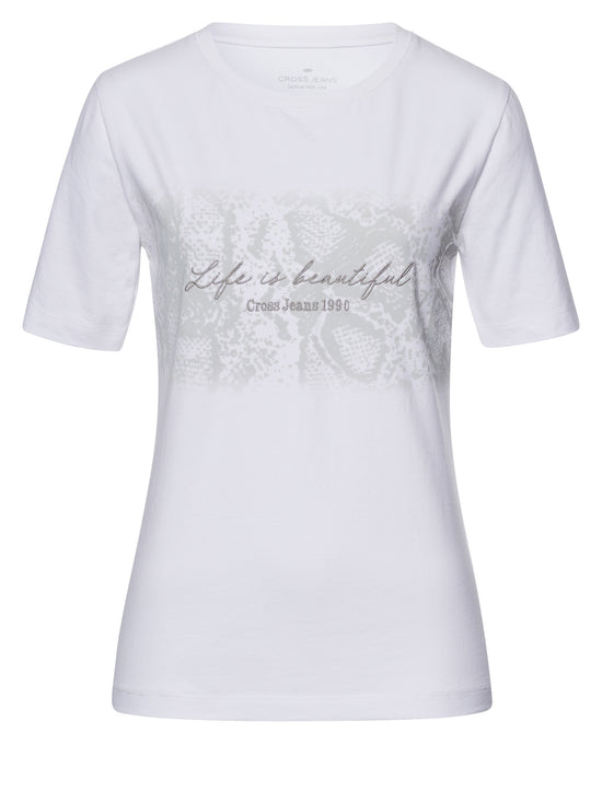 Damen Regular T-Shirt in weiß