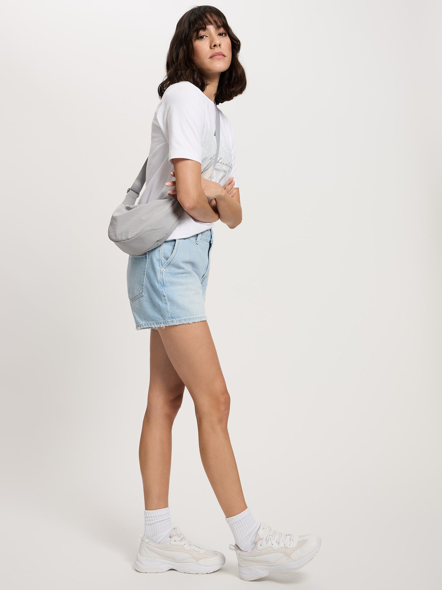Damen Regular T-Shirt in weiß