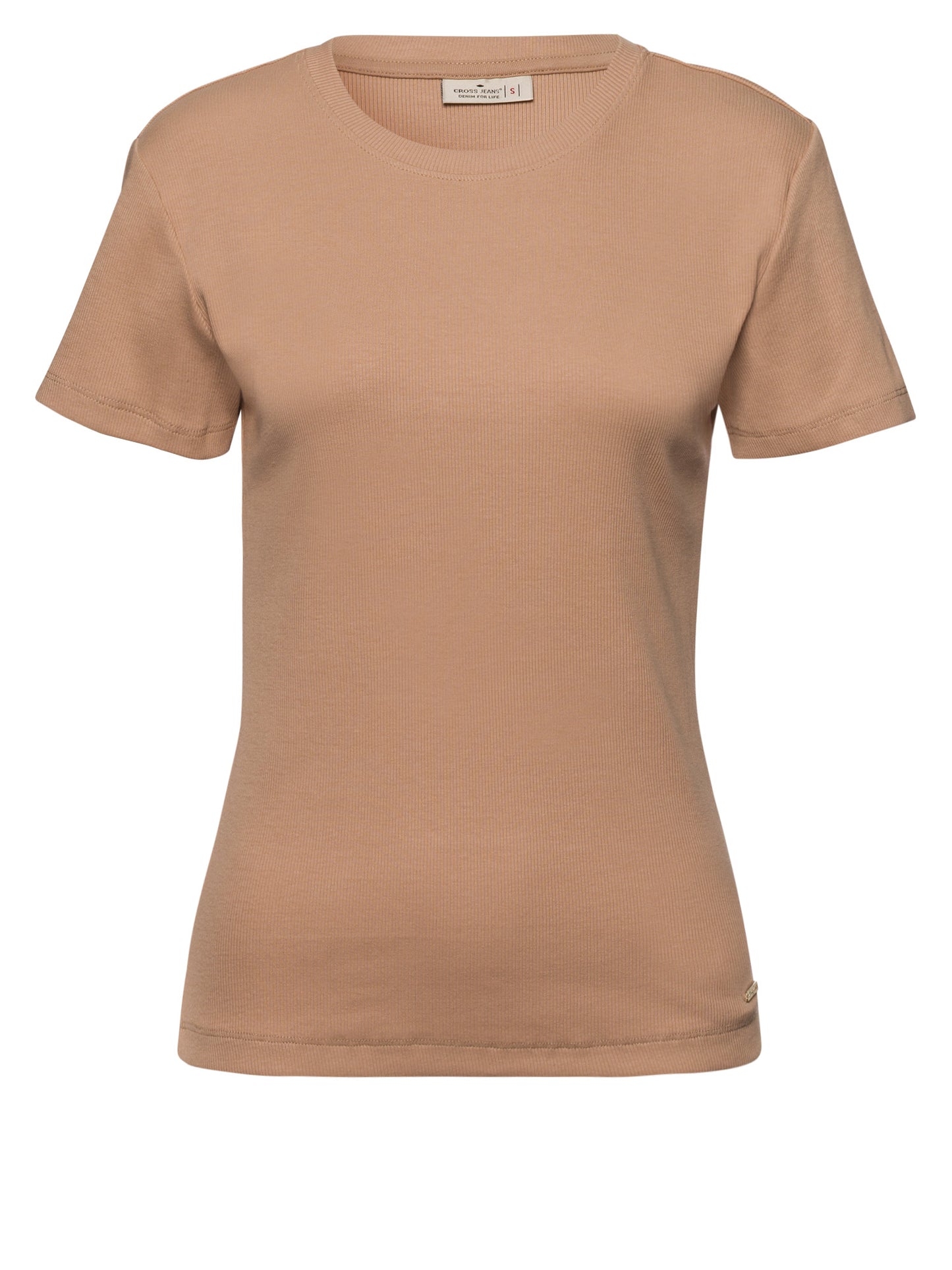 Damen Slim T-Shirt In Taupe