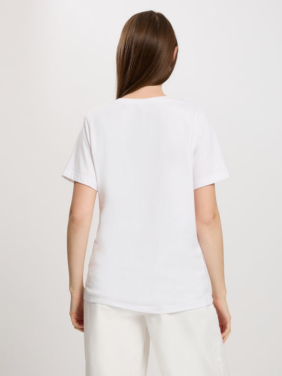 Damen Regular T-Shirt in weiß