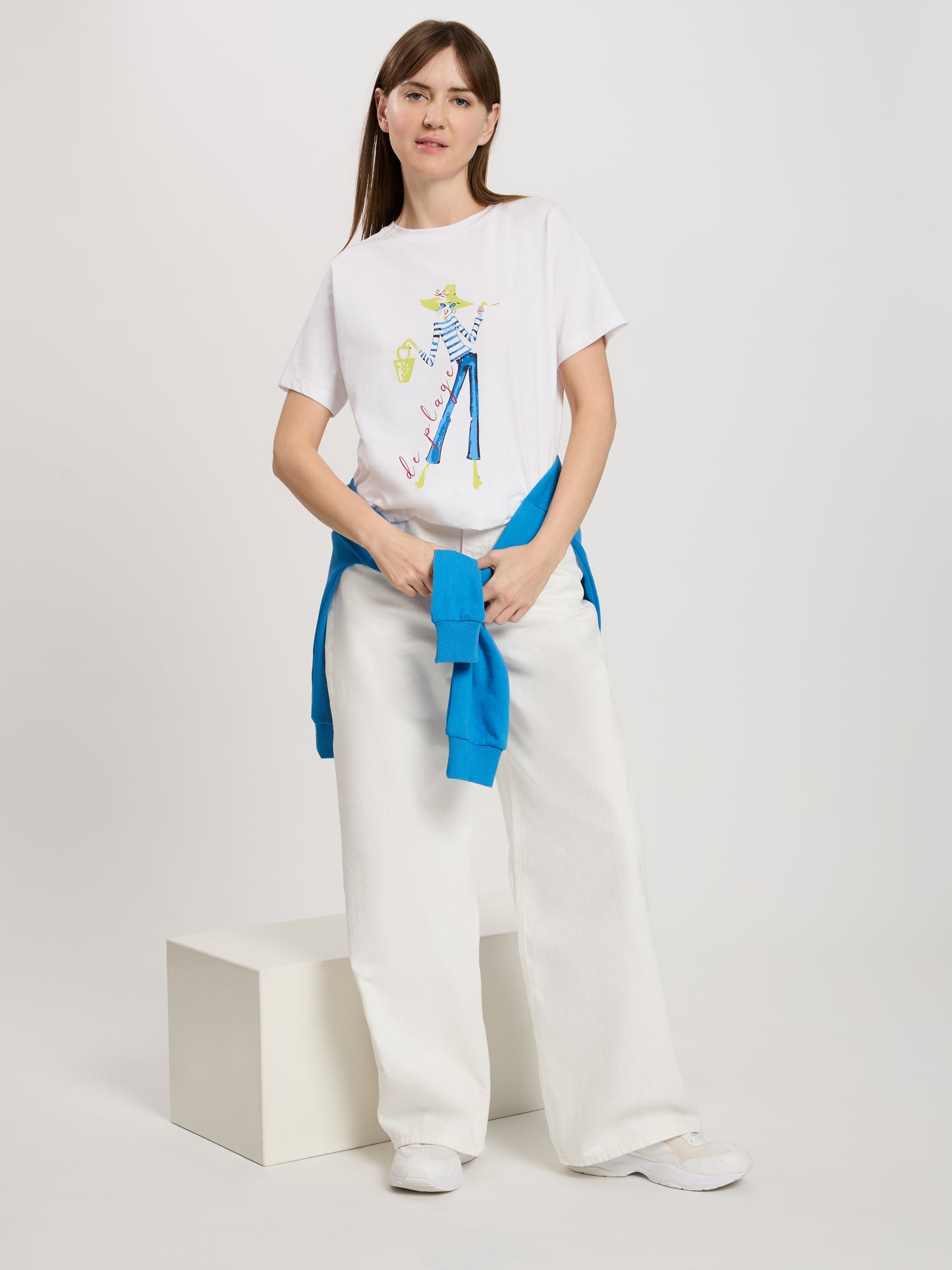 Damen Regular T-Shirt in weiß