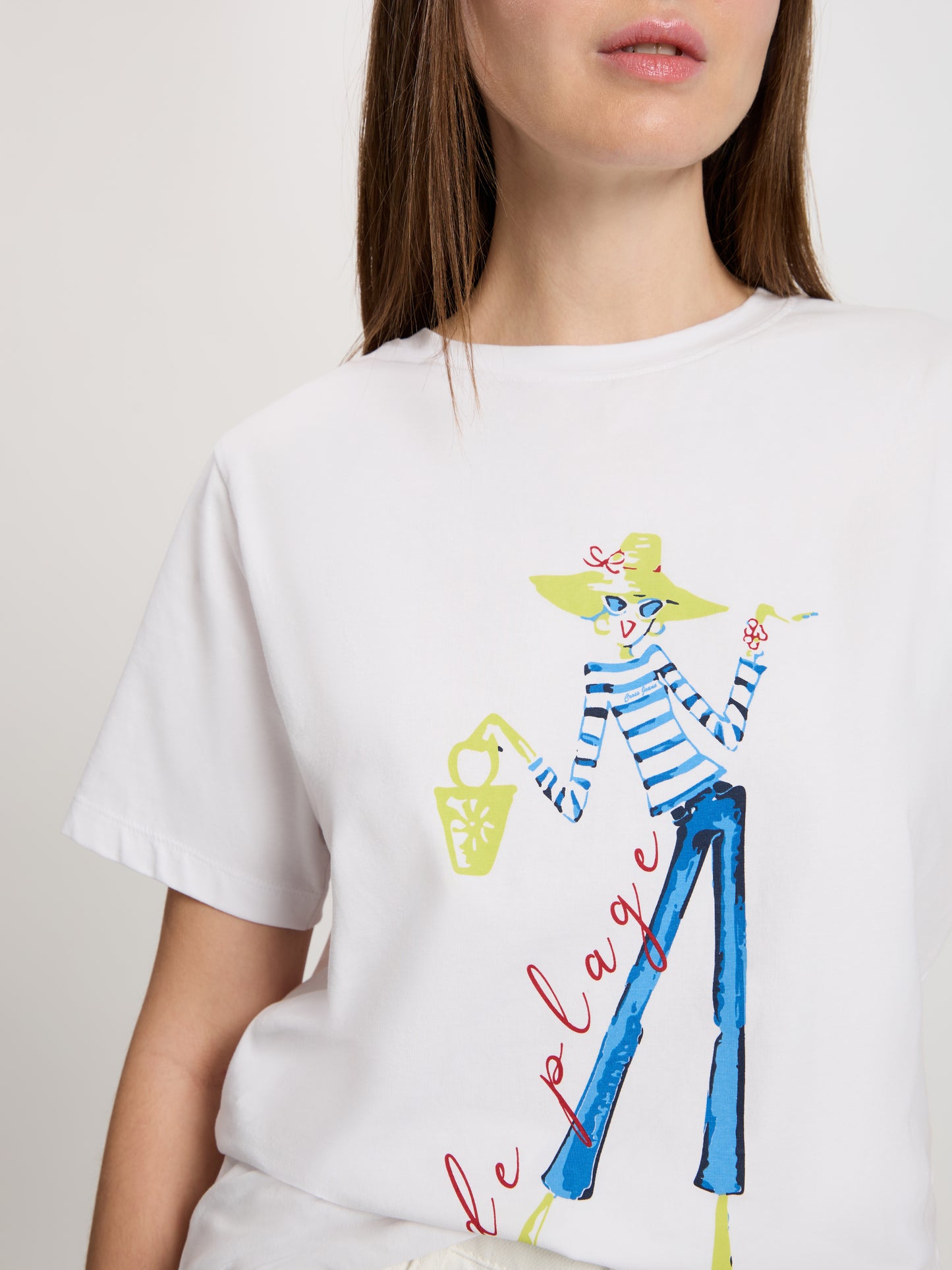 Damen Regular T-Shirt in weiß