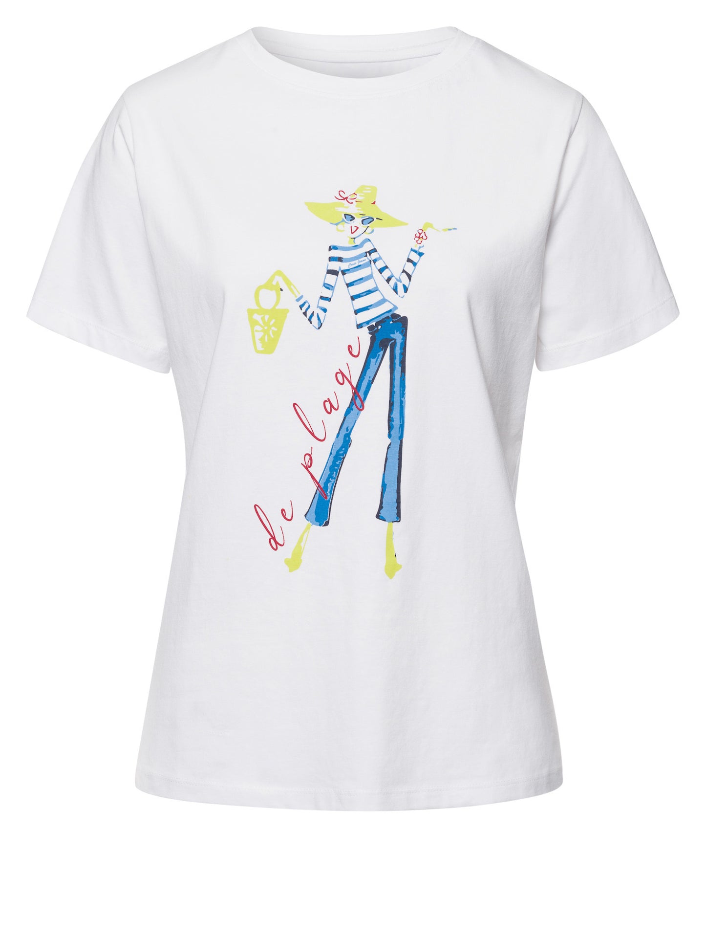 Damen Regular T-Shirt in weiß