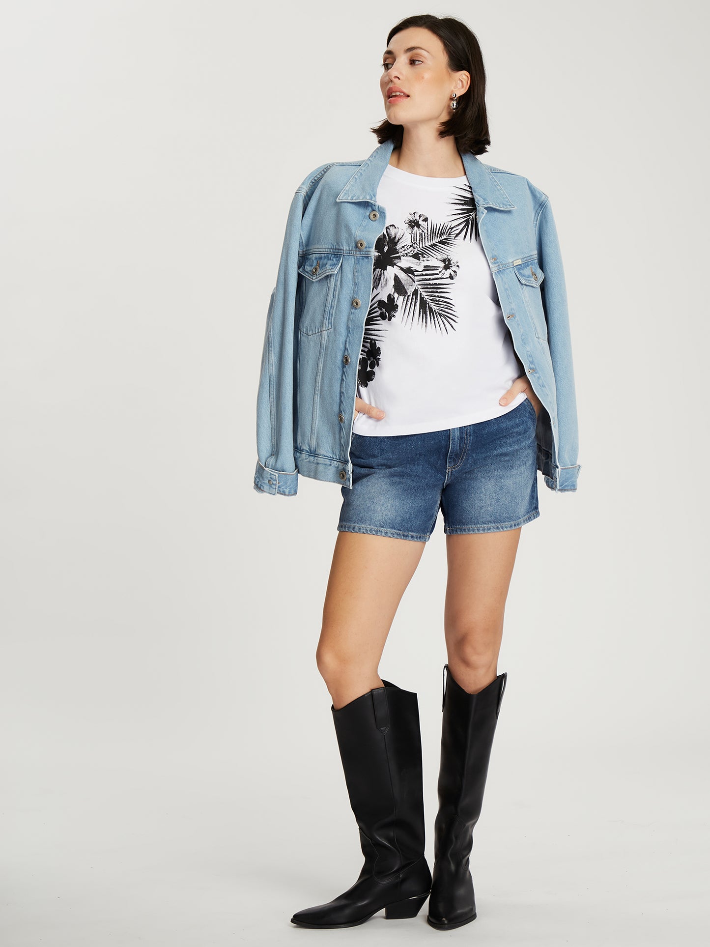 Damen Regular T-Shirt in weiß