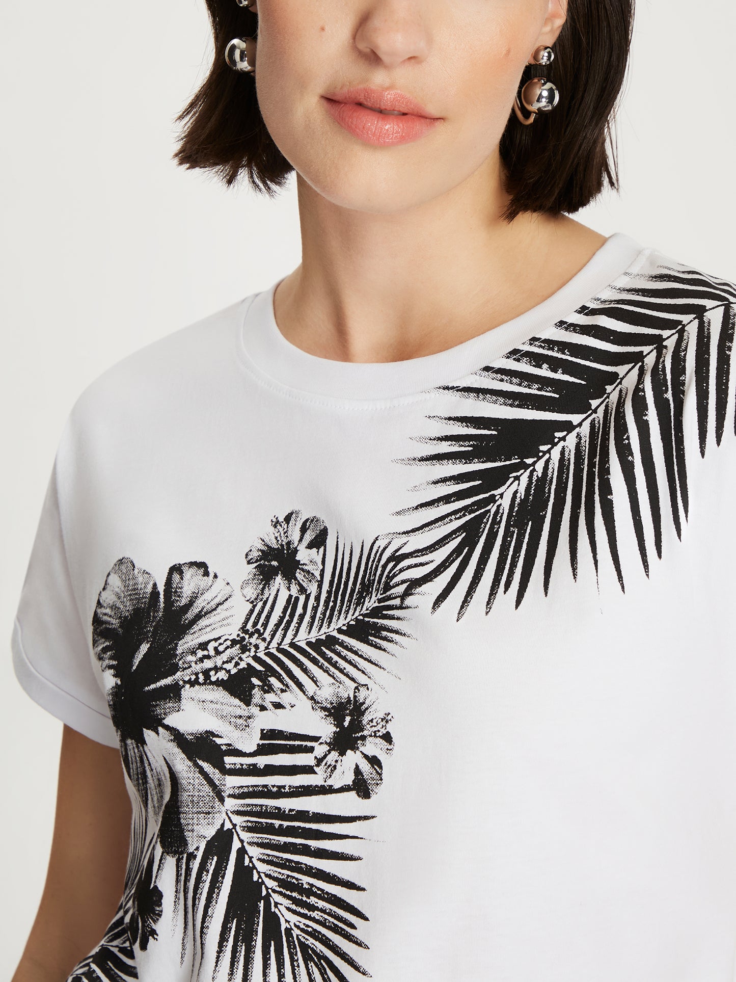 Damen Regular T-Shirt in weiß