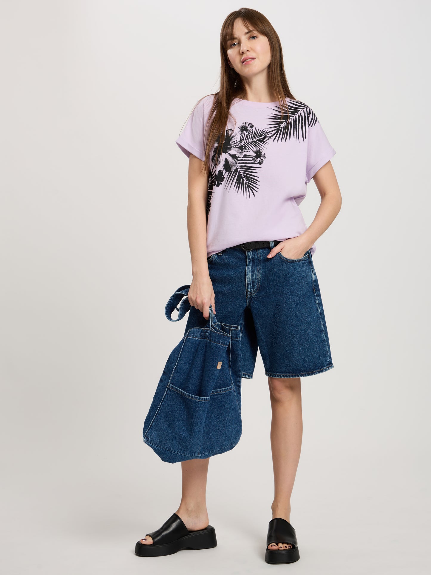 Damen Regular T-Shirt in violett