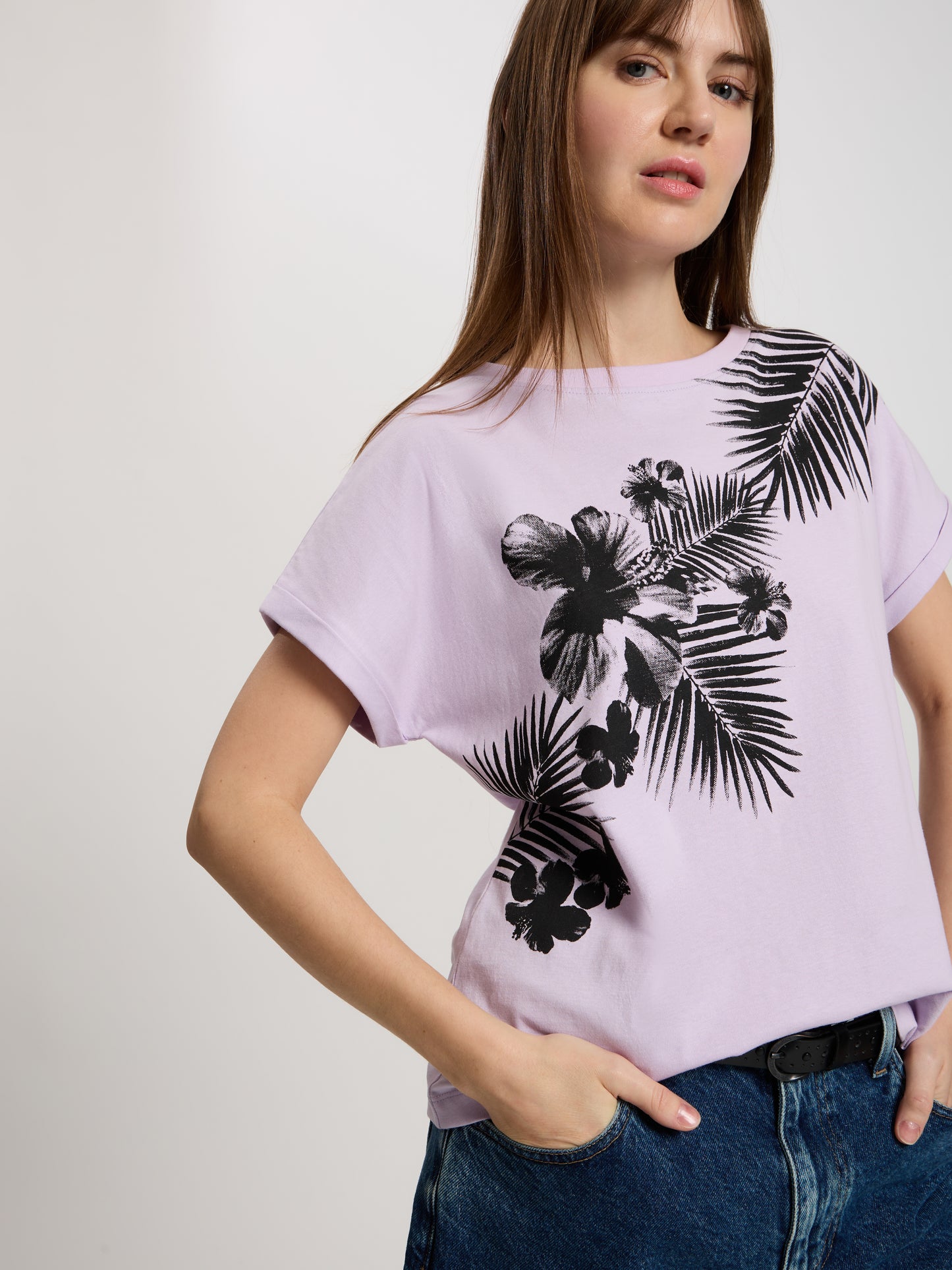 Damen Regular T-Shirt in violett