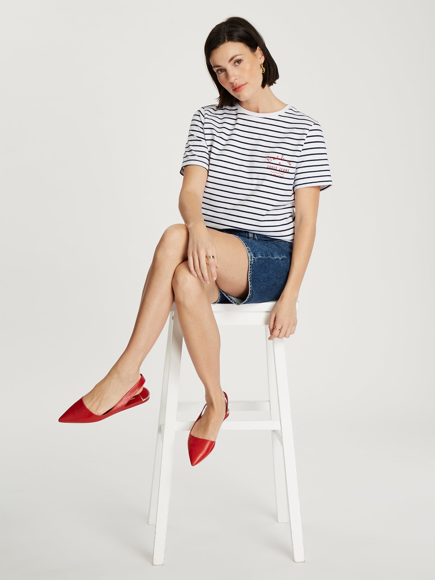 Damen T-Shirt gestreift