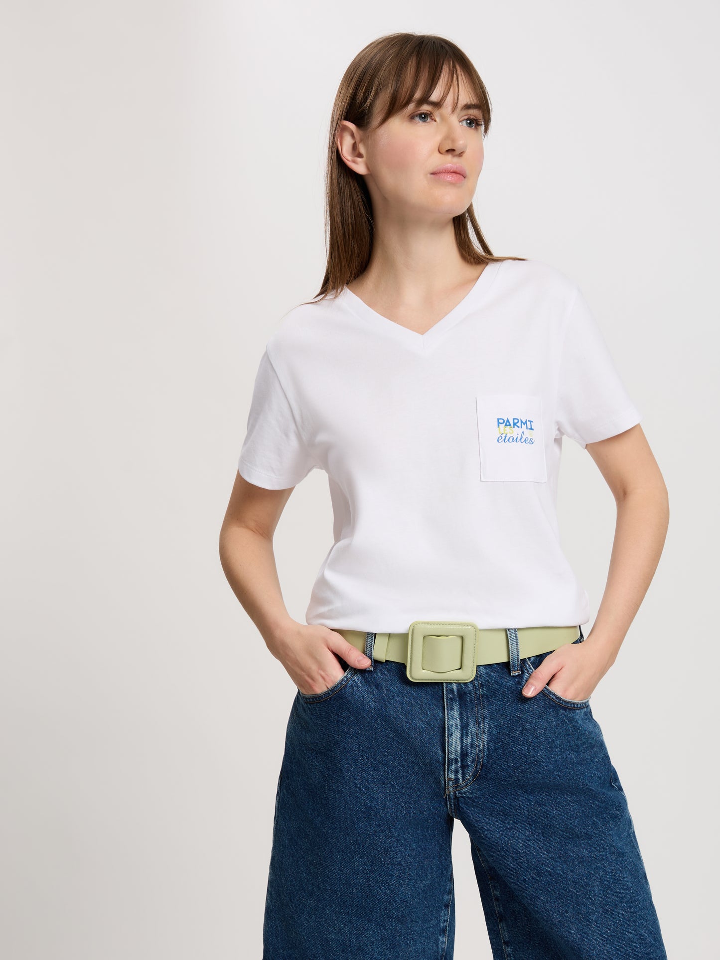 Damen Regular T-Shirt in weiß