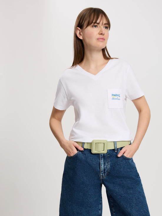 Damen Regular T-Shirt in weiß