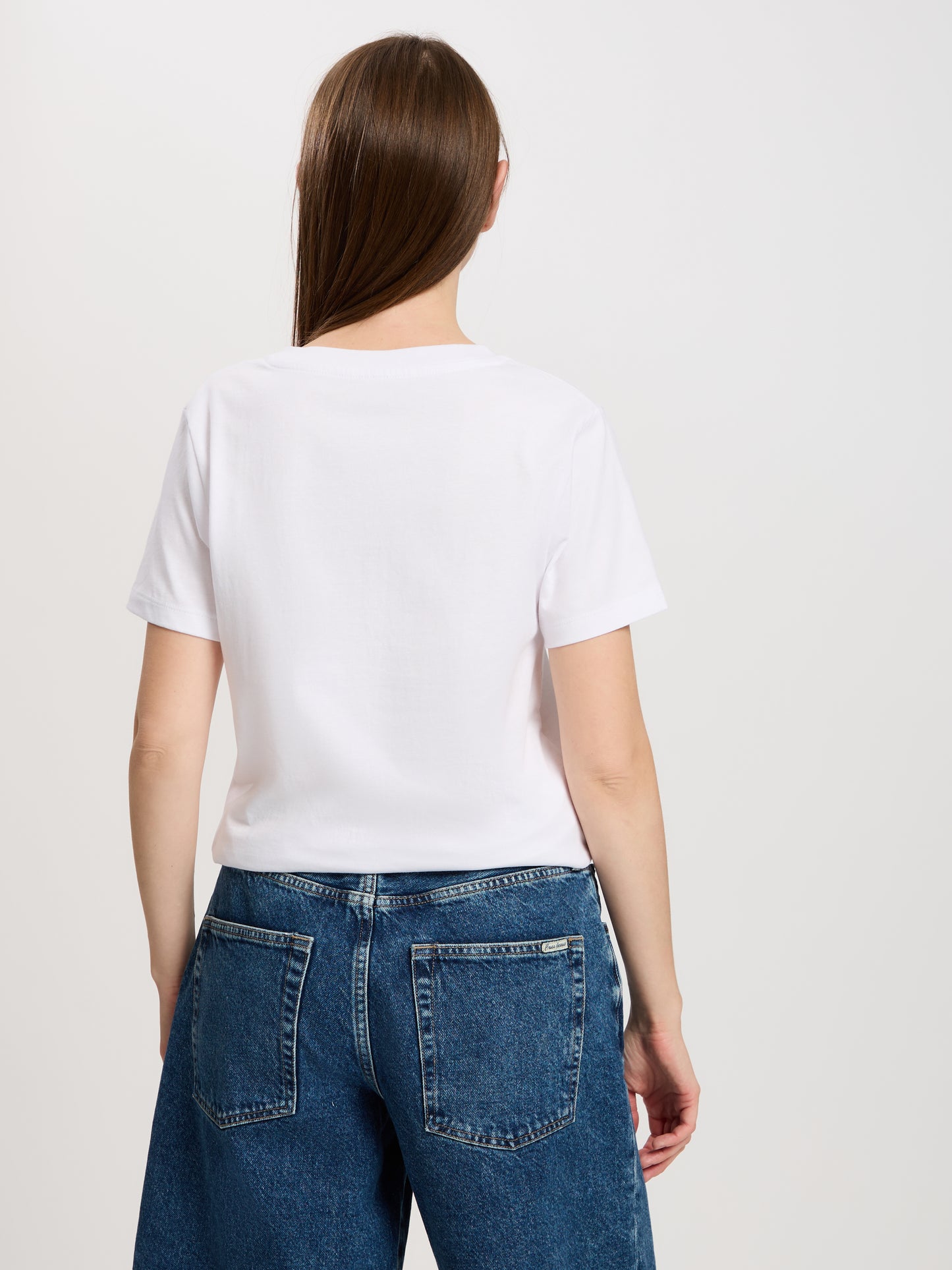 Damen Regular T-Shirt in weiß