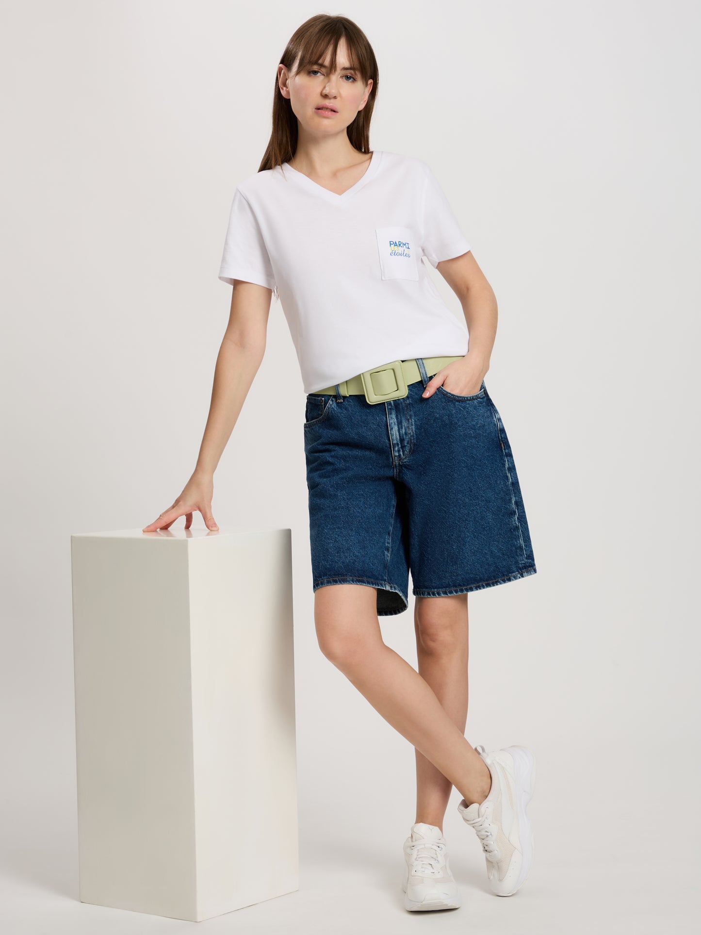 Damen Regular T-Shirt in weiß