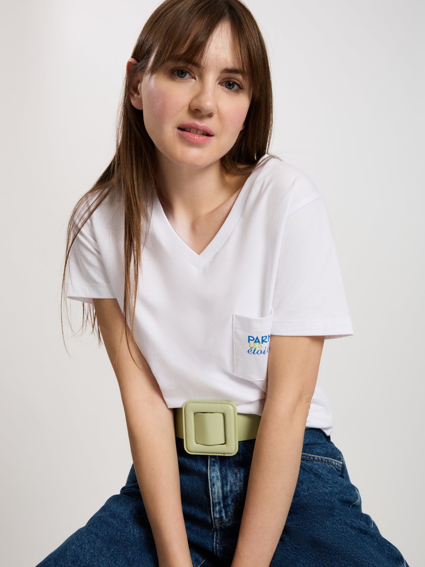 Damen Regular T-Shirt in weiß
