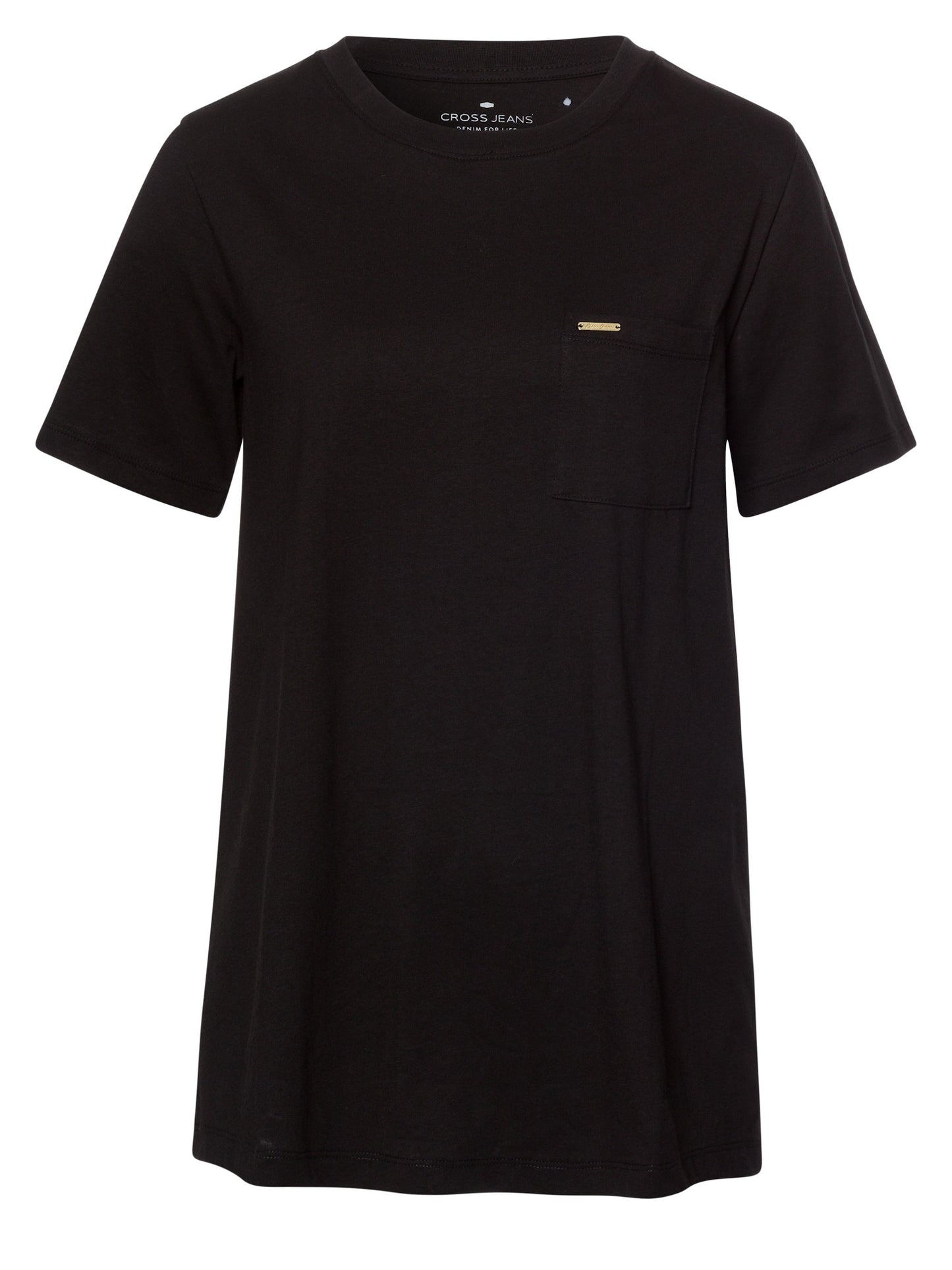 Damen Regular T-Shirt in schwarz