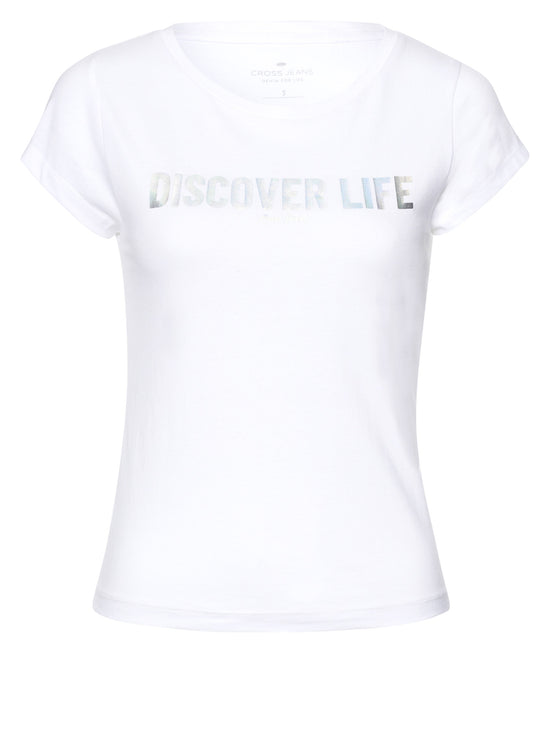 Damen Regular T-Shirt in weiß