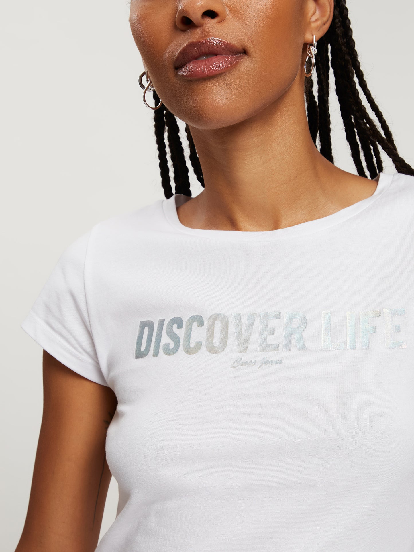 Damen Regular T-Shirt in weiß