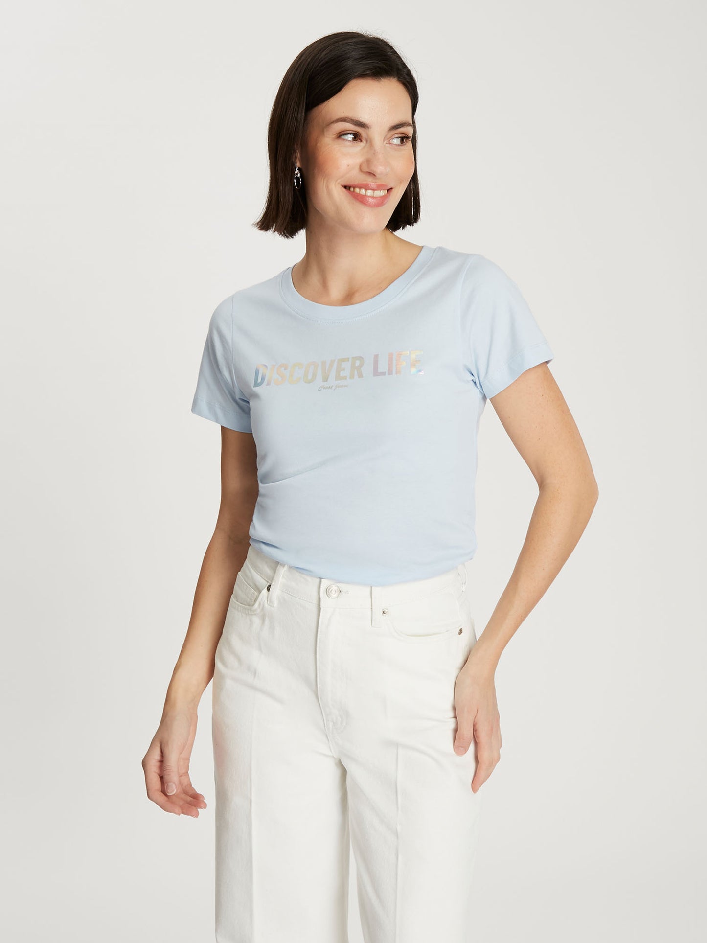Damen Regular T-Shirt in hellblau