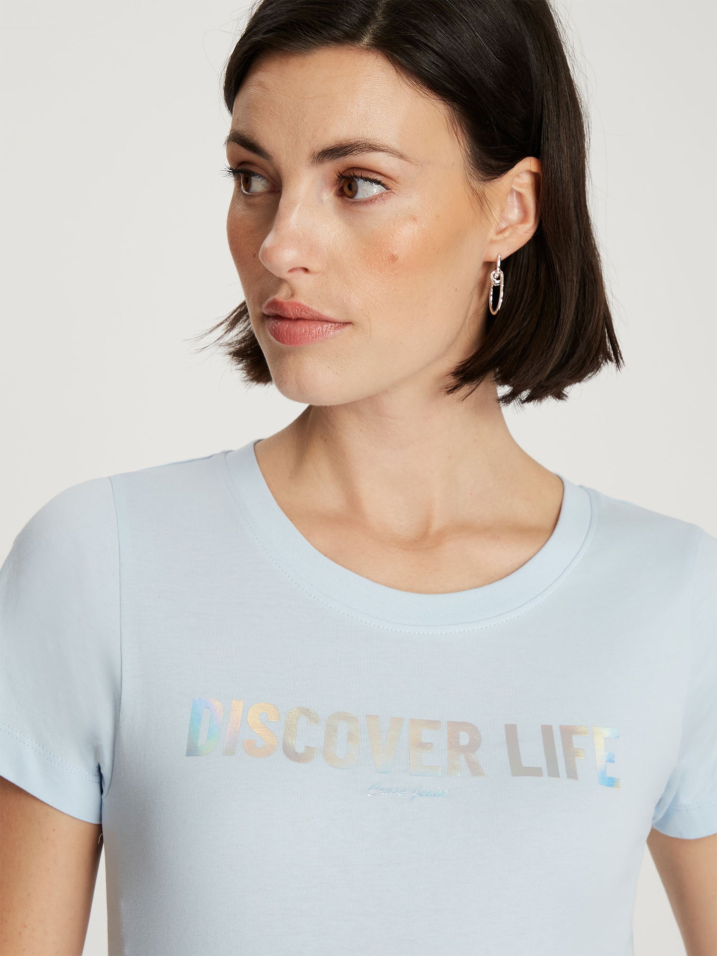 Damen Regular T-Shirt in hellblau
