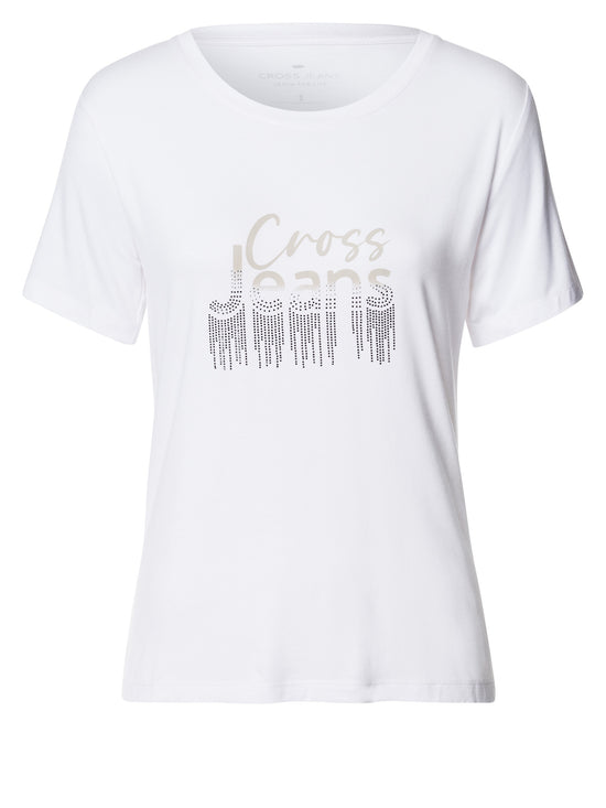 Damen Slim T-Shirt in weiß