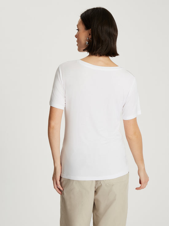 Damen Slim T-Shirt in weiß