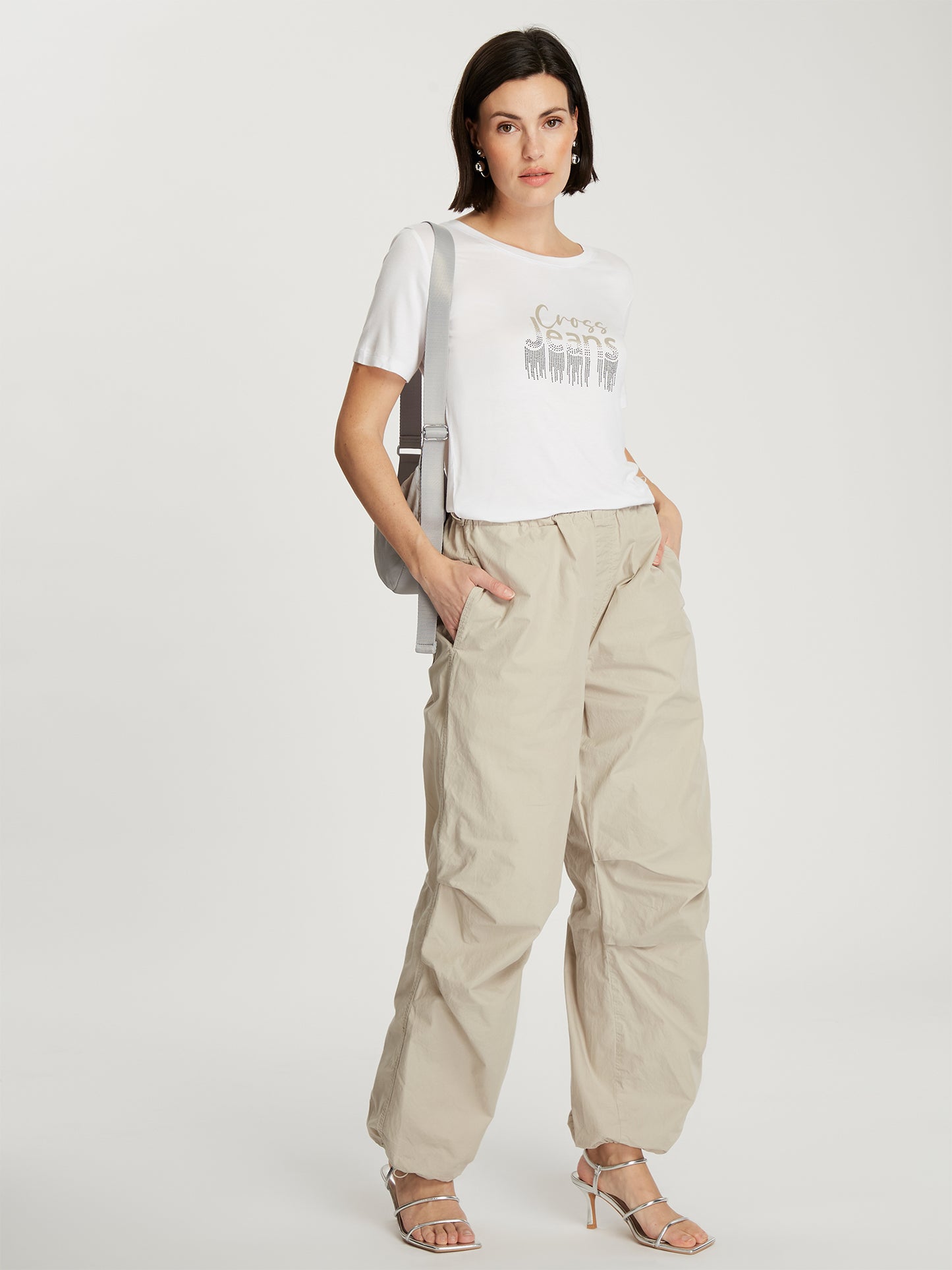 Damen Slim T-Shirt in weiß