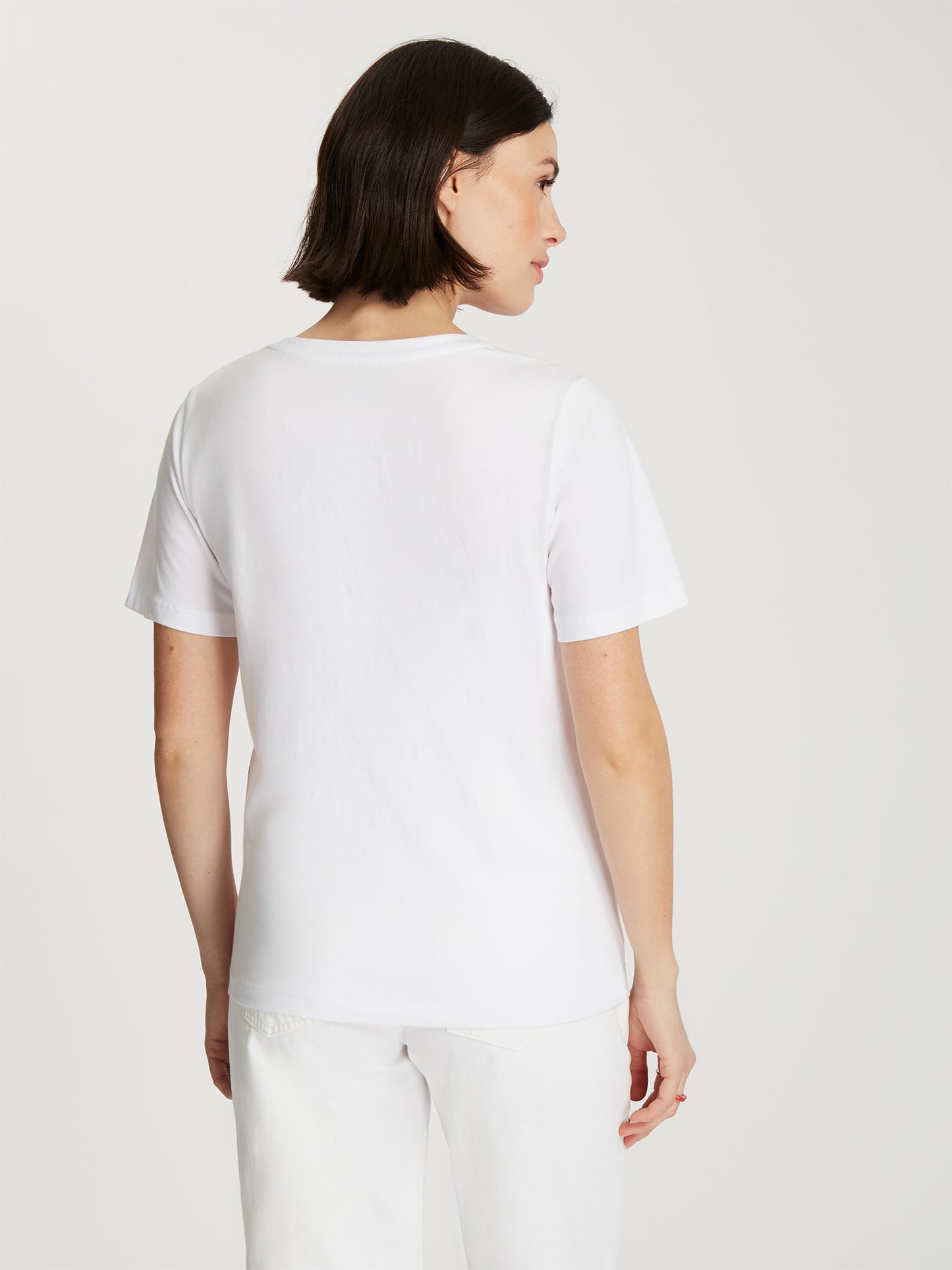 Damen Regular T-Shirt in weiß