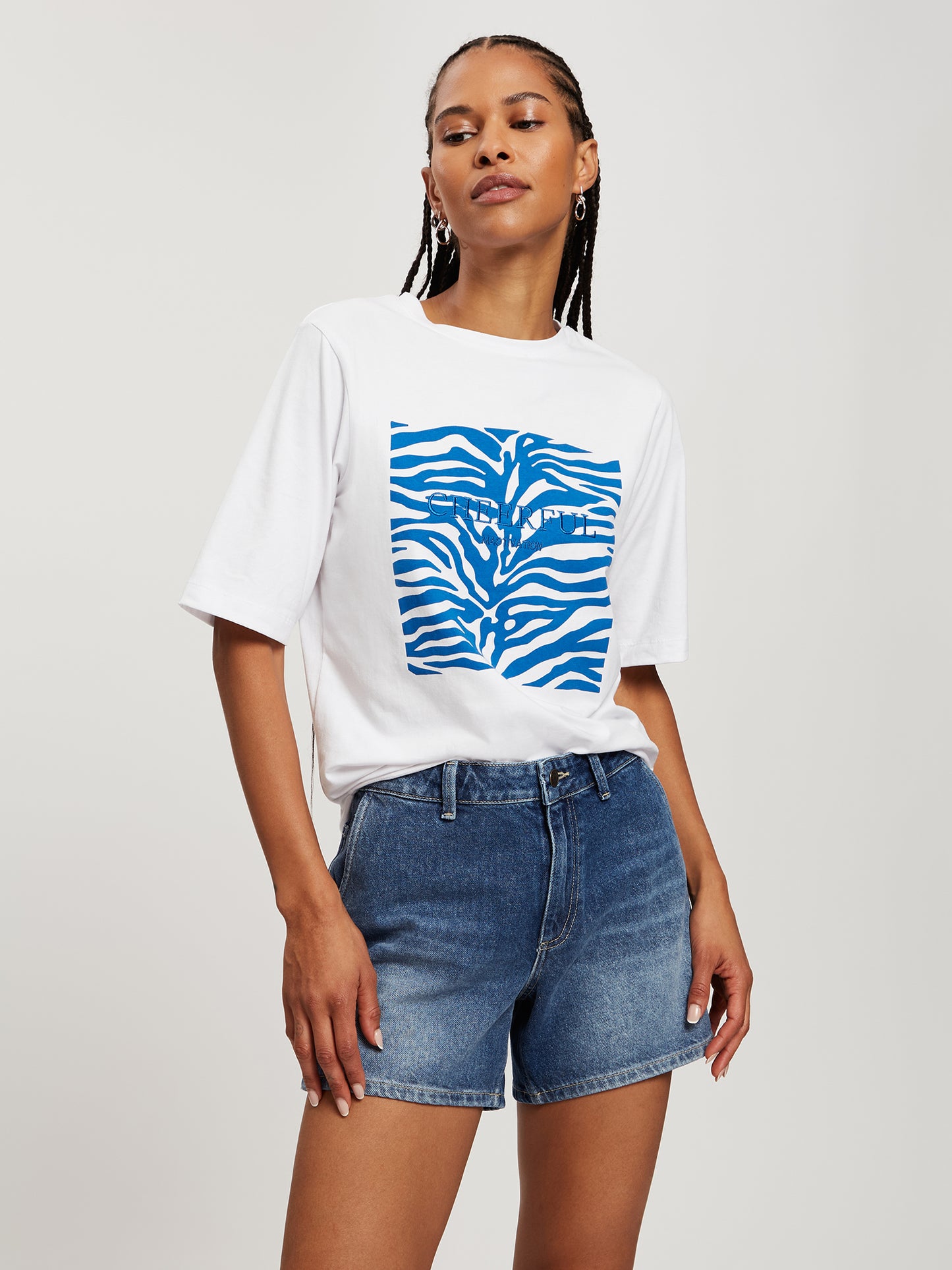 Damen Regular T-Shirt in weiß