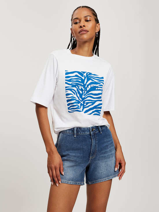 Damen Regular T-Shirt in weiß