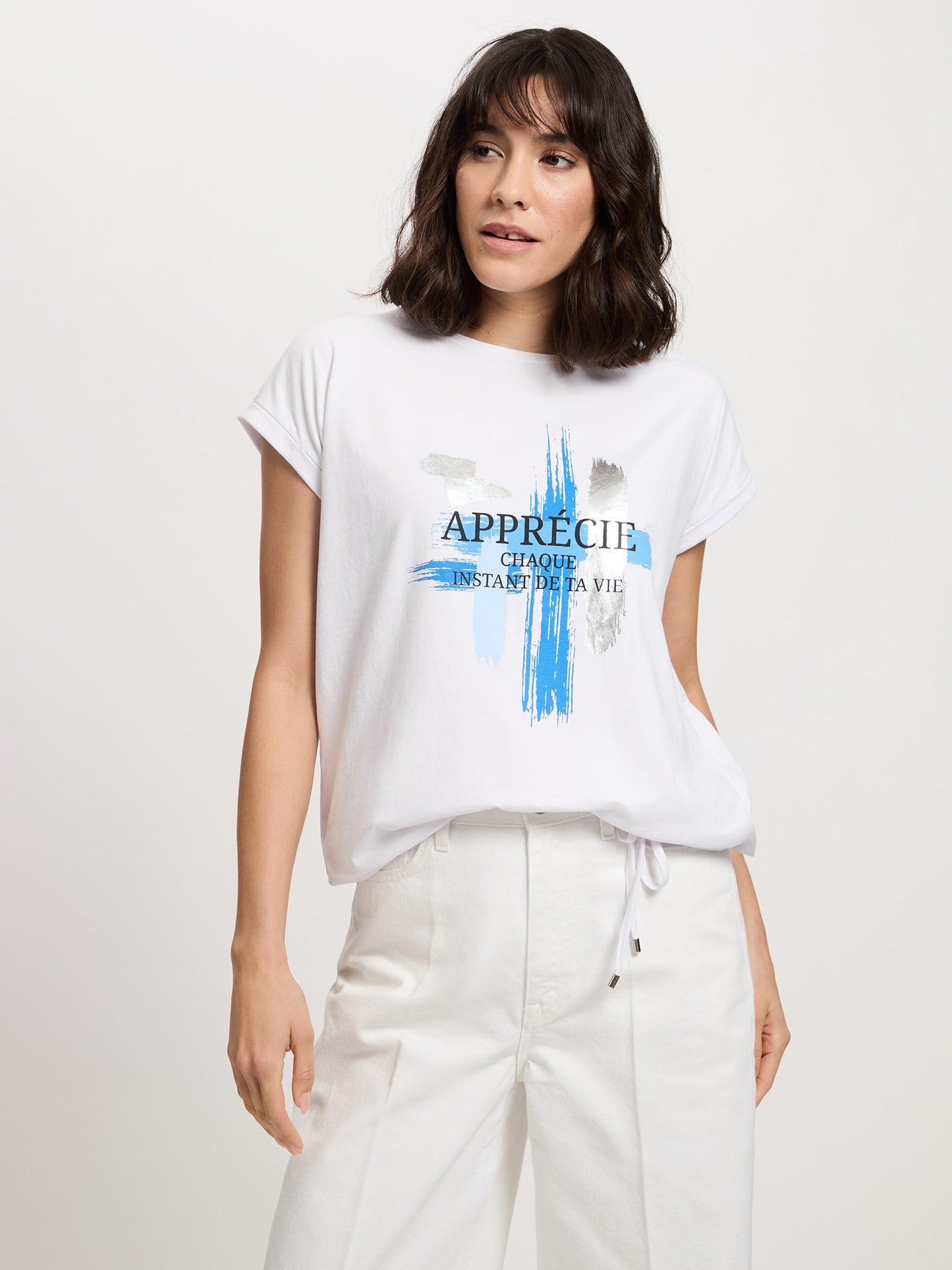 Damen Regular T-Shirt in weiß