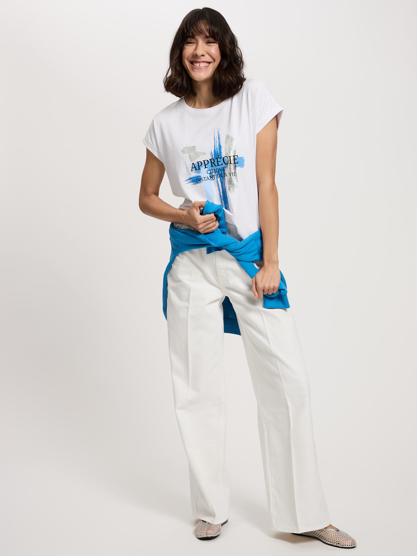 Women's regular T-shirt in white