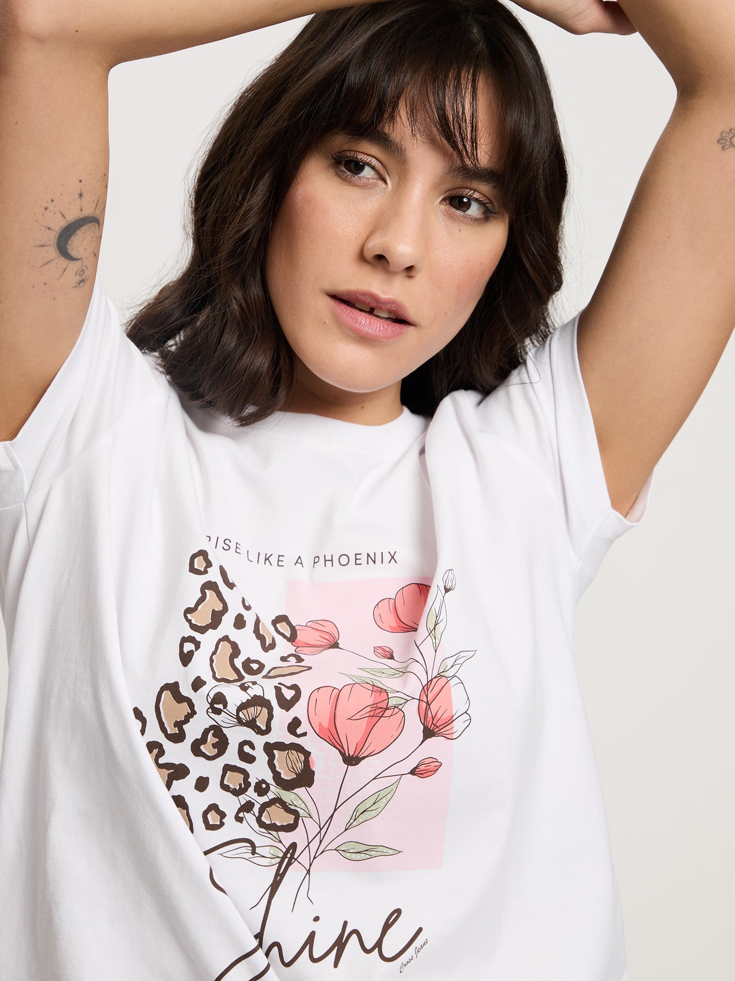 Damen Regular T-Shirt in weiß