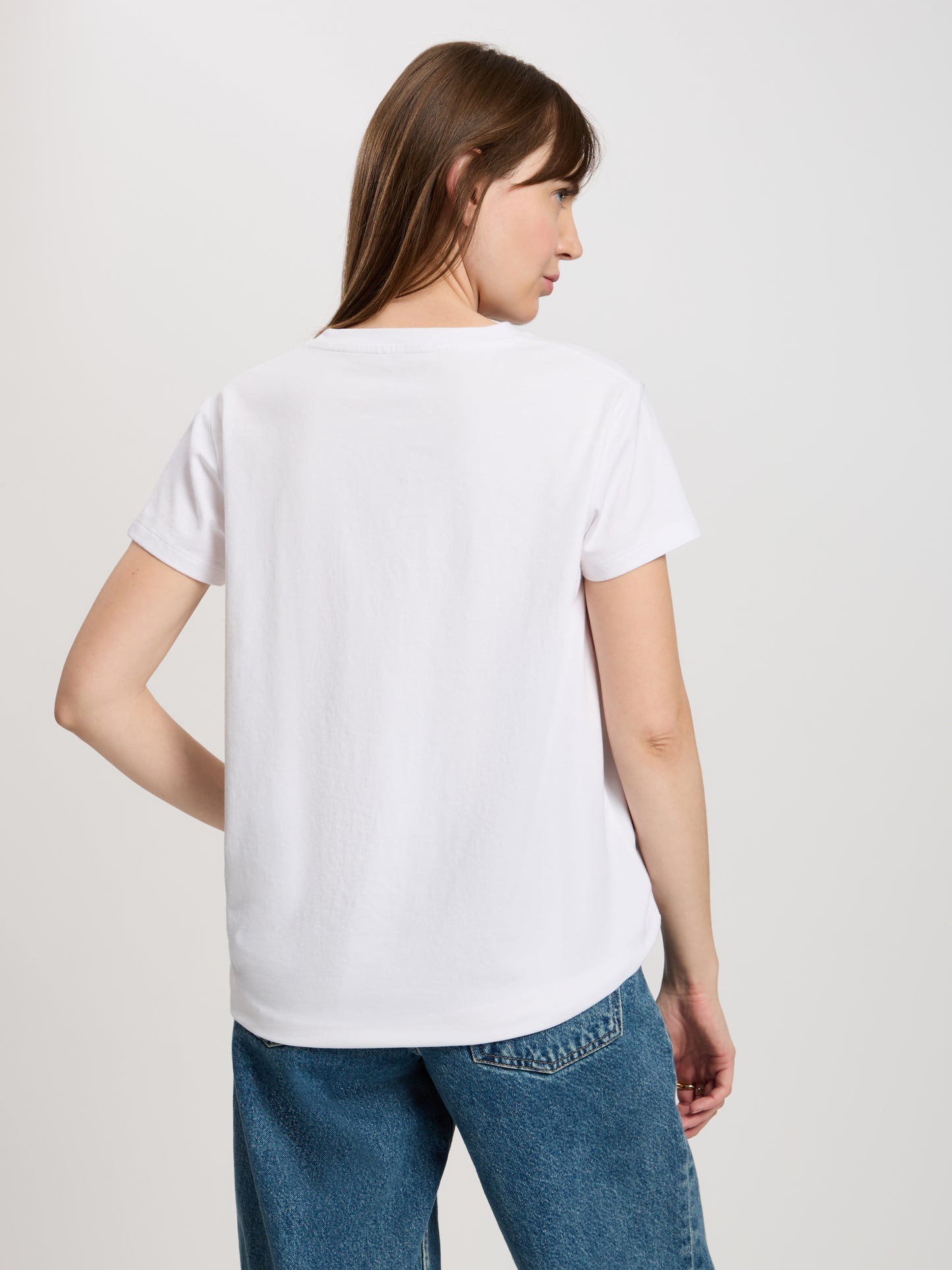 Damen Regular T-Shirt in weiß