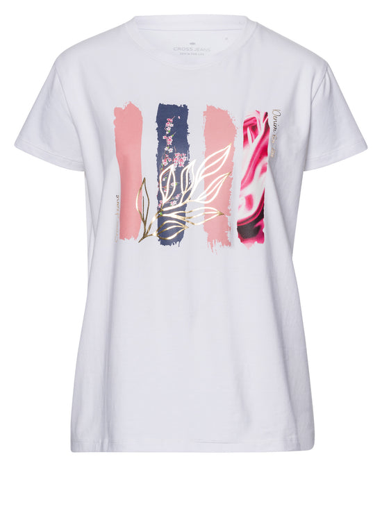 Damen Regular T-Shirt in weiß