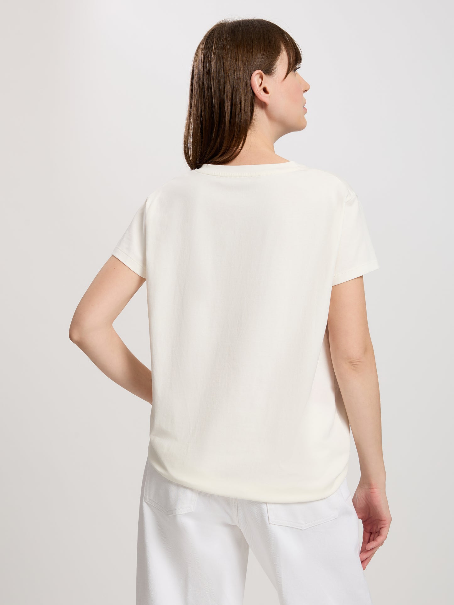 Damen Regular T-Shirt in ecru