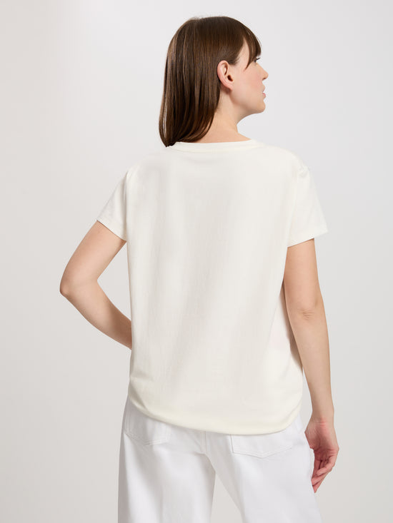 Damen Regular T-Shirt in ecru