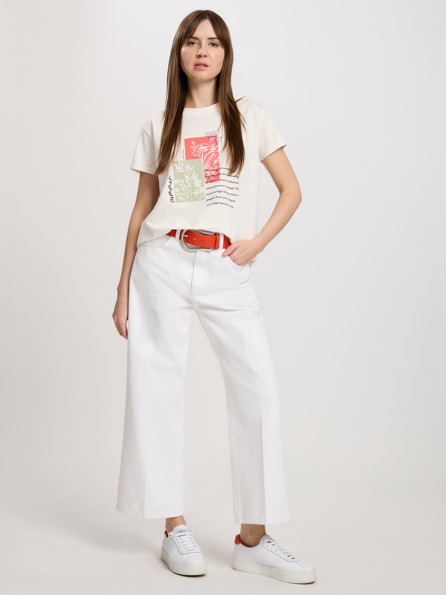 Damen Regular T-Shirt in ecru