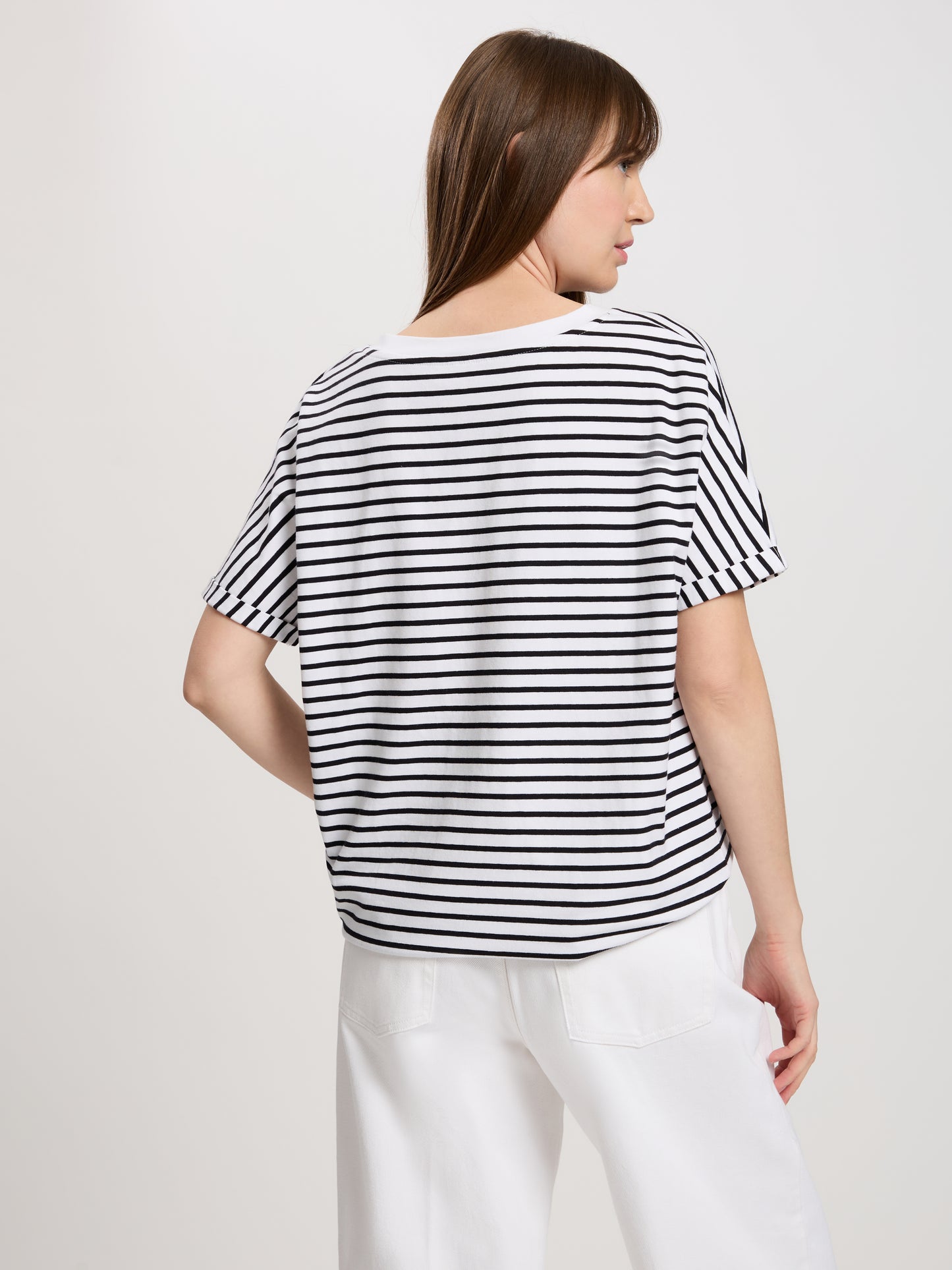 Damen Regular T-Shirt gestreift
