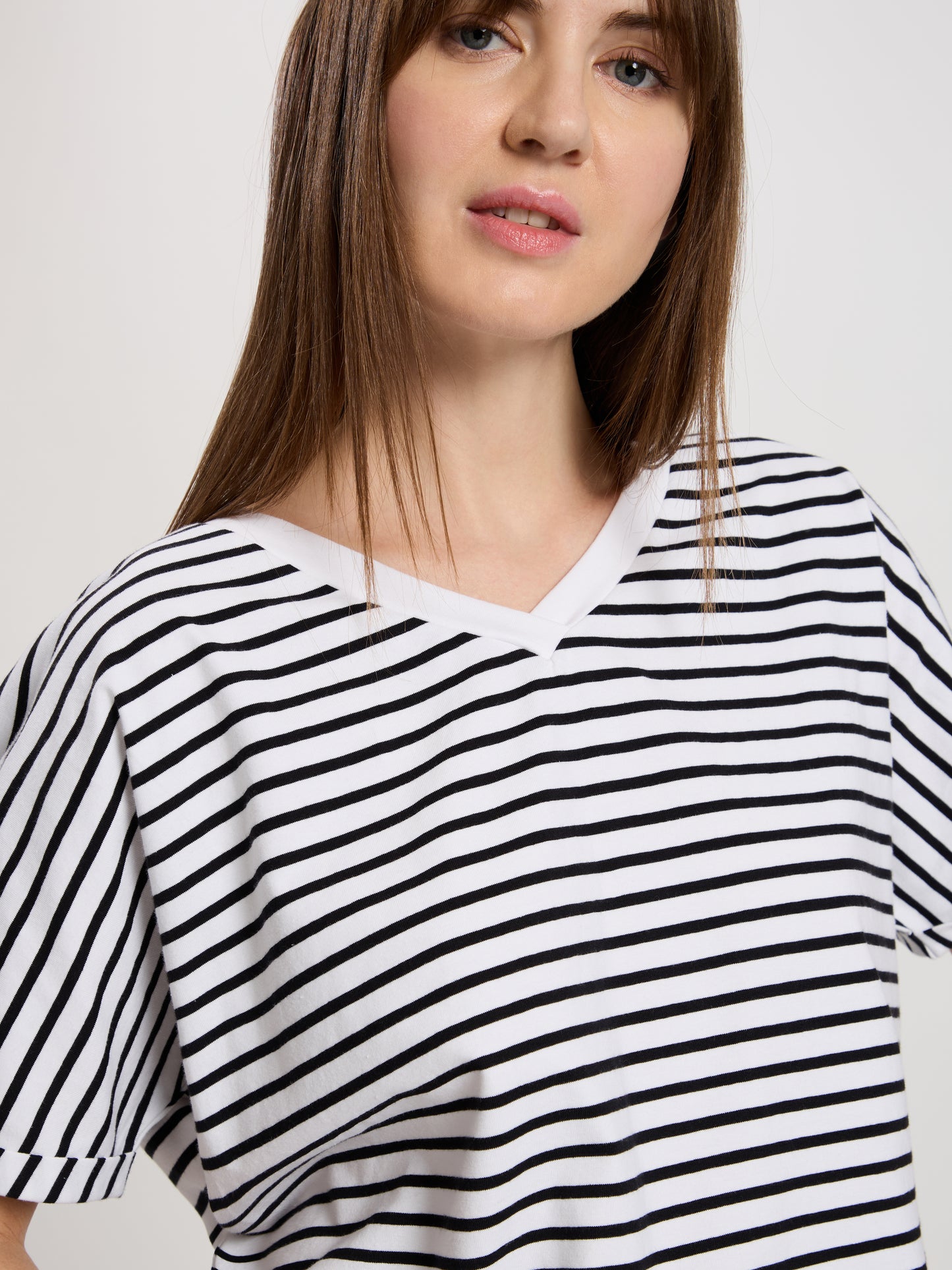 Damen Regular T-Shirt gestreift
