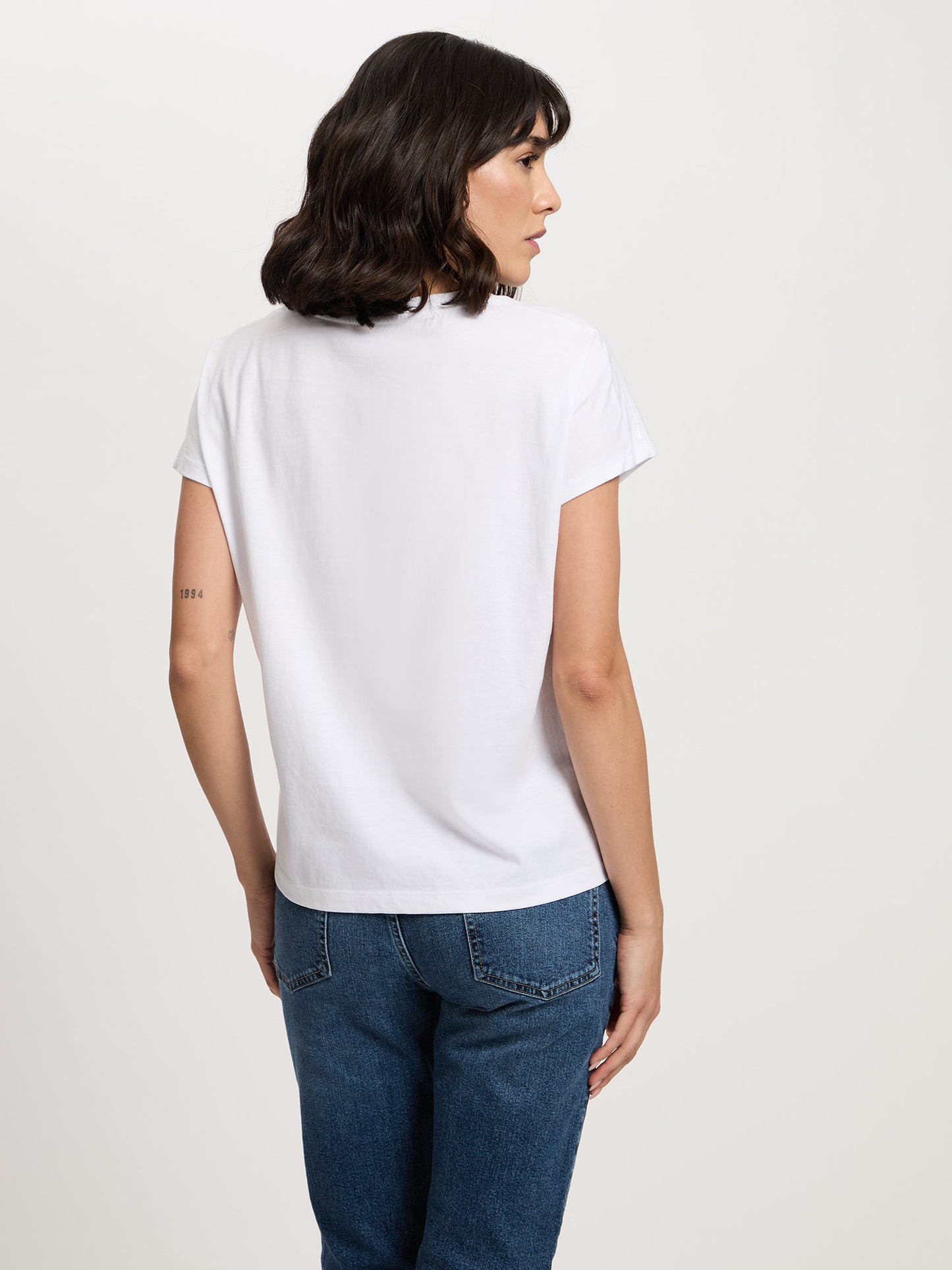 Damen Slim T-Shirt in weiß